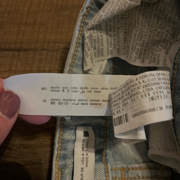 Light Blue Distressed Zara denim - Picture 8 of 12